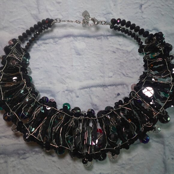 Vintage Aldo floral statement necklace - Picture 7 of 15